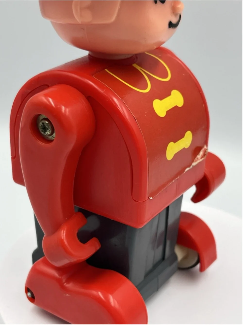 VINTAGE PUSHKINS Vintage Fire Man TOMY 1976 Push N Go Action Figure